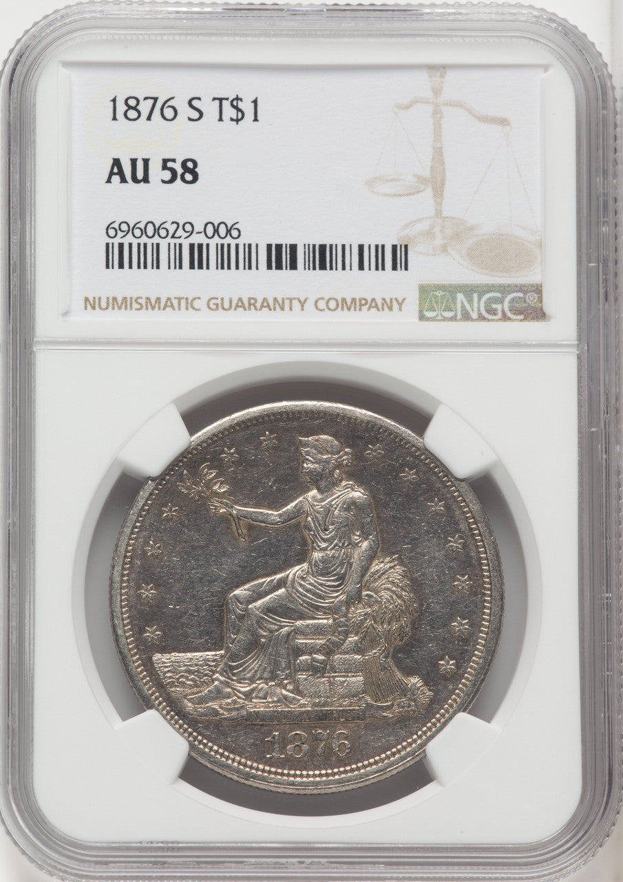 1876-S T$1 Trade Dollar NGC AU58