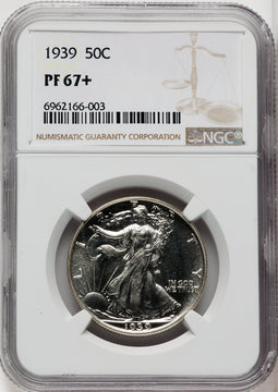 1939 50C Proof Walking Liberty Half Dollar NGC PR67+