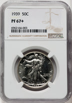 1939 50C Proof Walking Liberty Half Dollar NGC PR67+