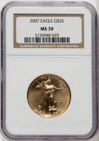 2007 $25 Half-Ounce Gold Eagle NGC MS70 (767769007)
