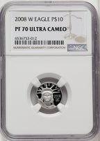 2008 4-Coin Set Platinum American Eagle Brown Label NGC PF70