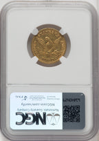 1859-C $5 Liberty Half Eagle NGC AU55