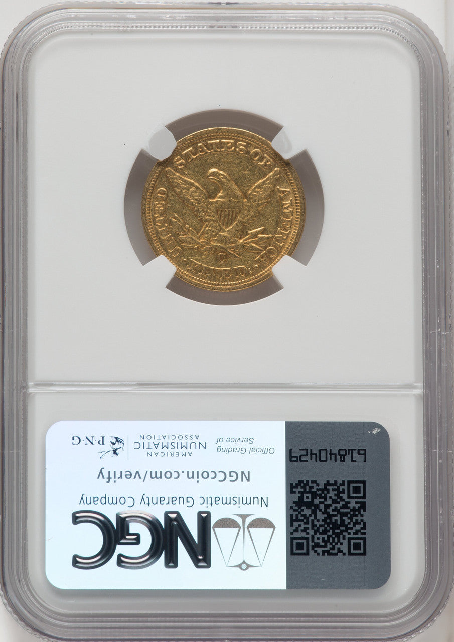 1859-C $5 Liberty Half Eagle NGC AU55
