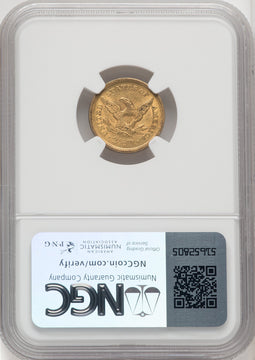 1853 $2.50 Liberty Quarter Eagle NGC AU55