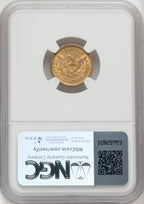 1853 $2.50 Liberty Quarter Eagle NGC AU55