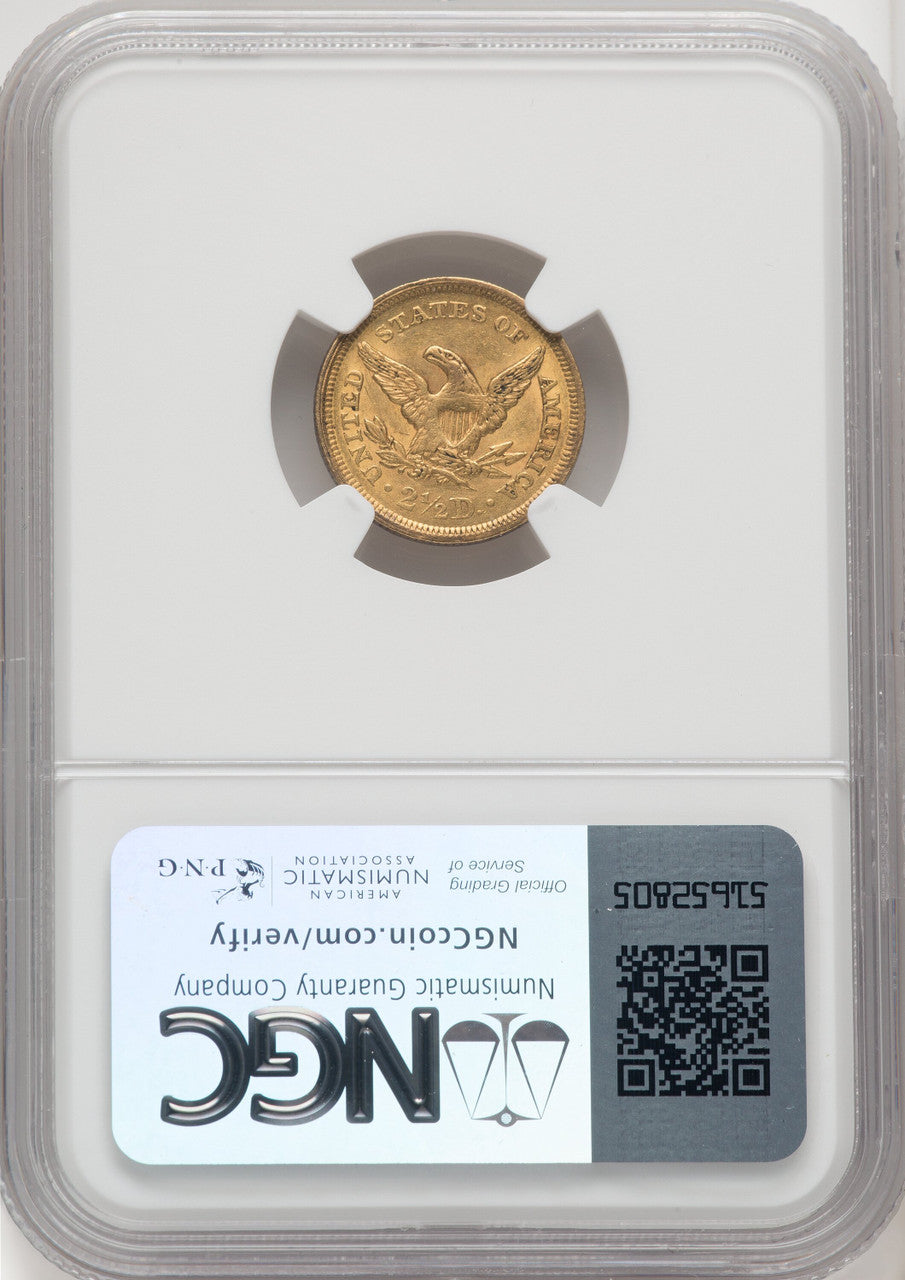 1853 $2.50 Liberty Quarter Eagle NGC AU55