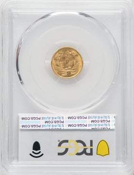 1873 G$1 OPEN 3 Gold Dollar PCGS MS62
