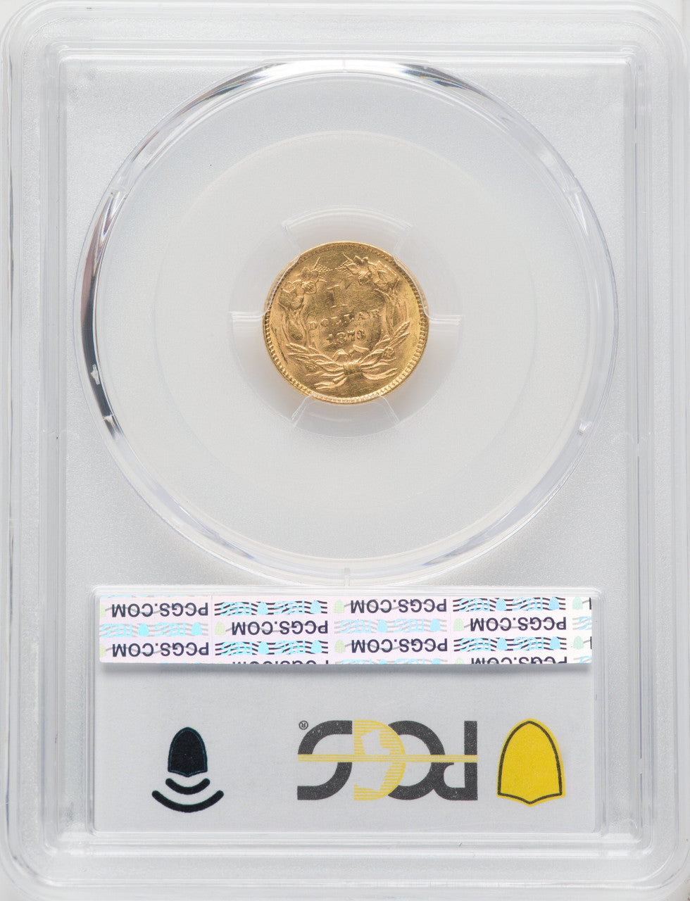 1873 G$1 OPEN 3 Gold Dollar PCGS MS62