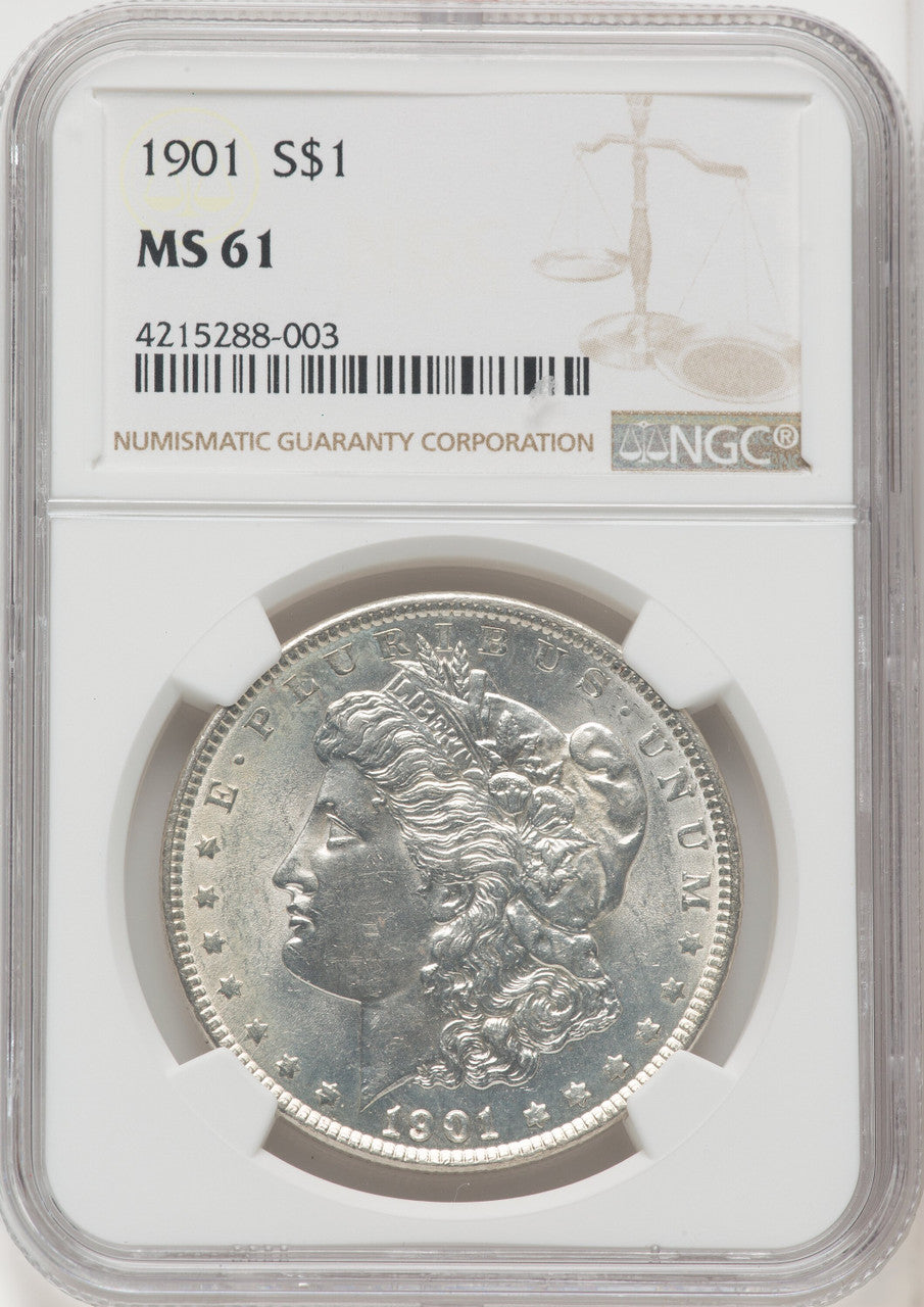 1901 $1 Morgan Dollar NGC MS61