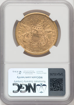 1868-S $20 Liberty Double Eagle NGC AU50