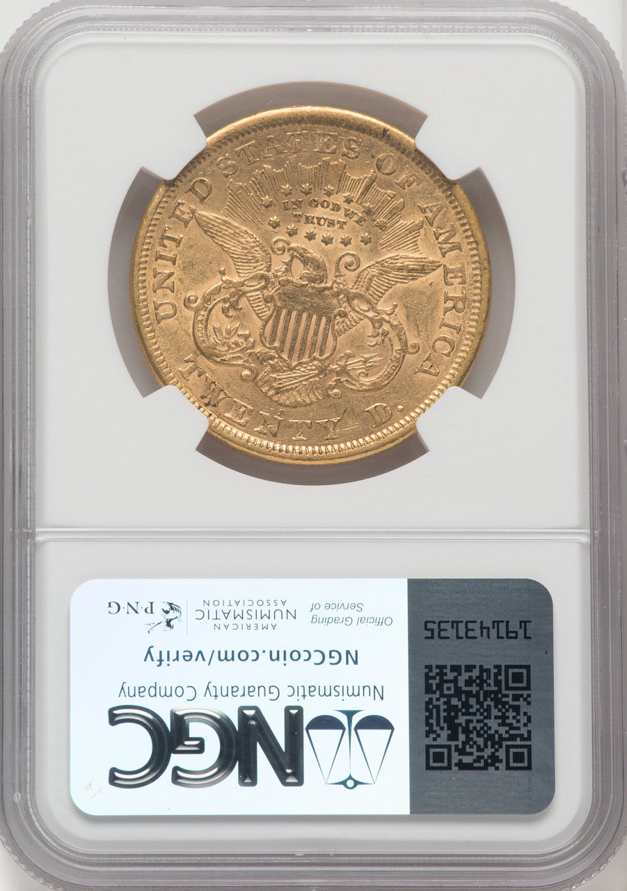 1868-S $20 Liberty Double Eagle NGC AU50