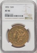 1852 $20 Liberty Double Eagle NGC XF45