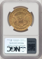 1852 $20 Liberty Double Eagle NGC AU50