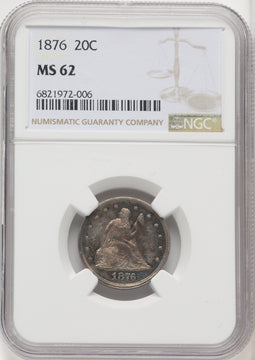 1876 20C Twenty Cent Pieces NGC MS62