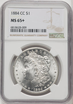 1884-CC $1 Morgan Dollar NGC MS65+