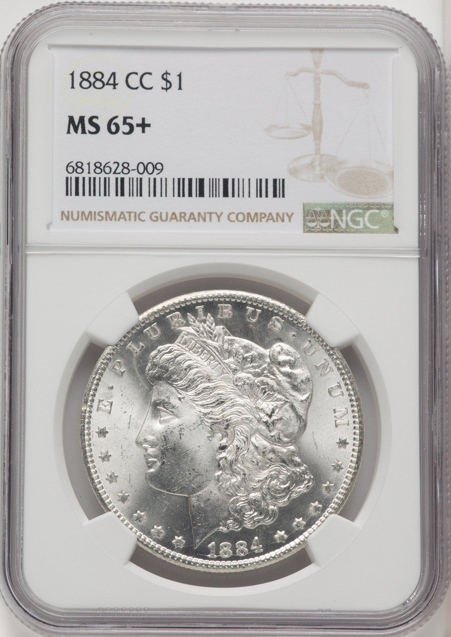 1884-CC $1 Morgan Dollar NGC MS65+