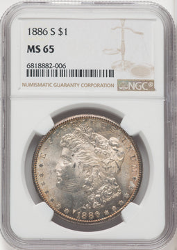 1886-S $1 Morgan Dollar NGC MS65