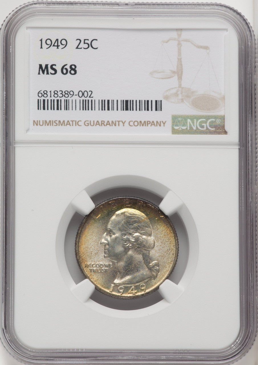 1949 25C Washington Quarter NGC MS68