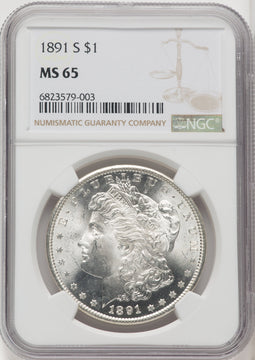 1891-S $1 Morgan Dollar NGC MS65