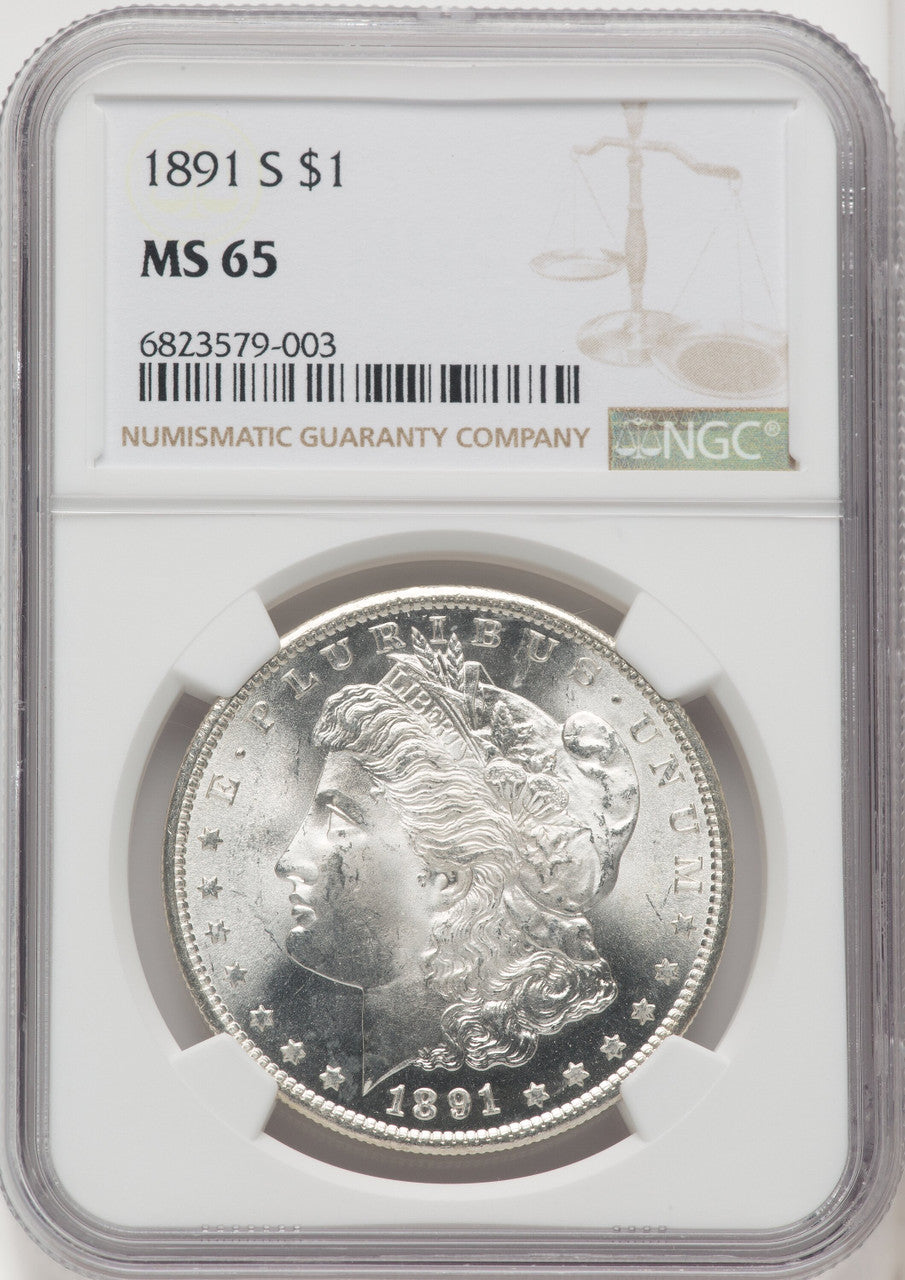 1891-S $1 Morgan Dollar NGC MS65