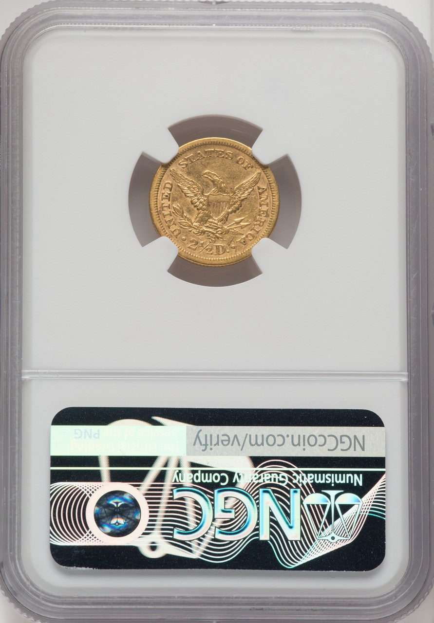 1866-S $2.50 Liberty Quarter Eagle NGC AU53