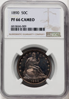 1890 50C CA Proof Seated Half Dollar NGC PR66