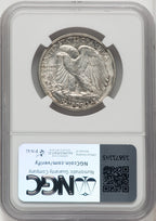 1917-D 50C OBVERSE Walking Liberty Half Dollar NGC MS63