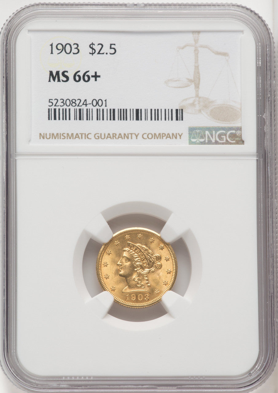 1903 $2.50 Liberty Quarter Eagle NGC MS66+