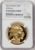 2023-W G$50 Gold Buffalo DCAM Brown Label NGC PF70