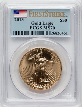 2013 $50 One-Ounce Gold Eagle First Strike PCGS MS70