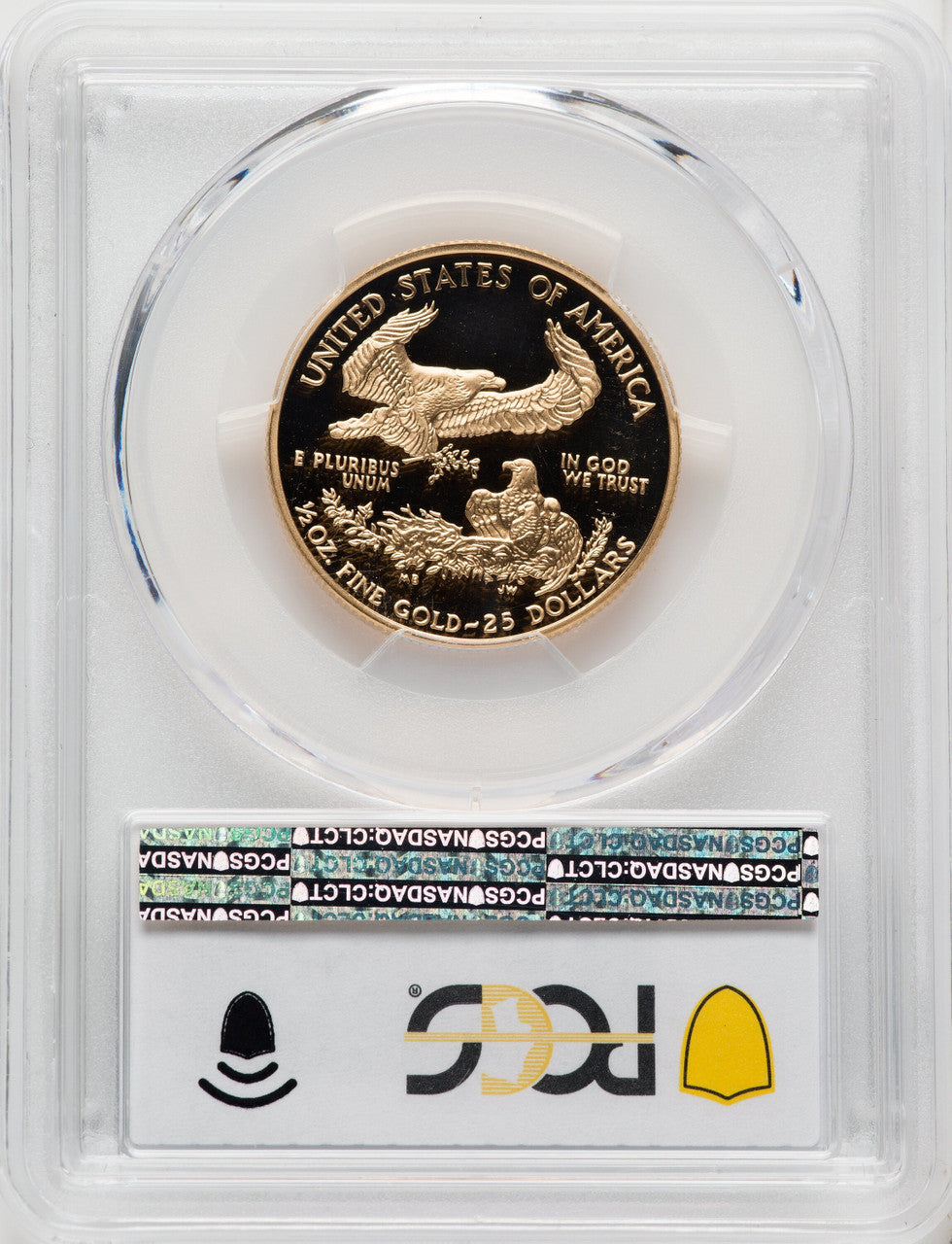 2000-W $25 Half-Ounce Gold Eagle Blue Gradient PCGS PR70
