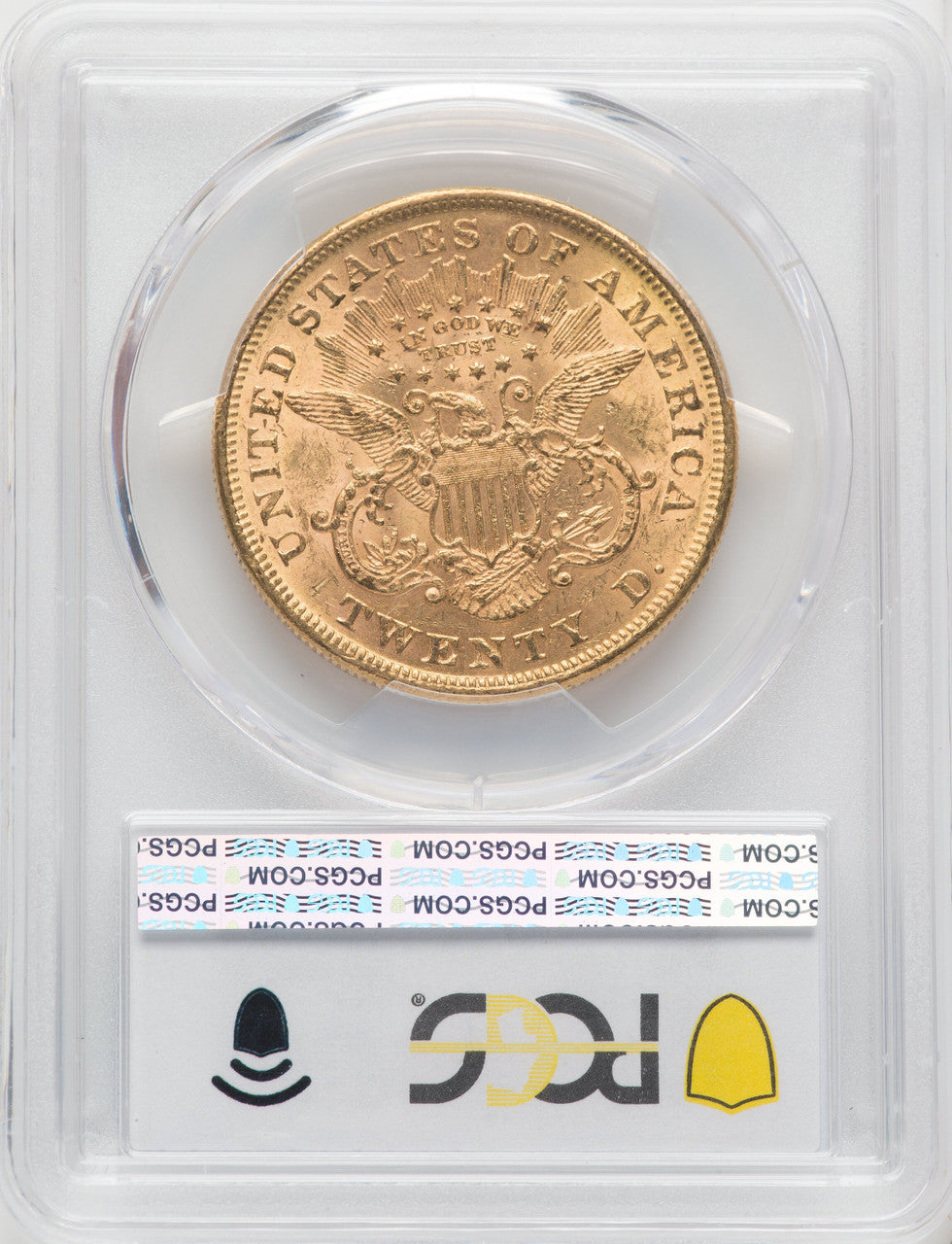 1875 $20 Liberty Double Eagle PCGS MS61
