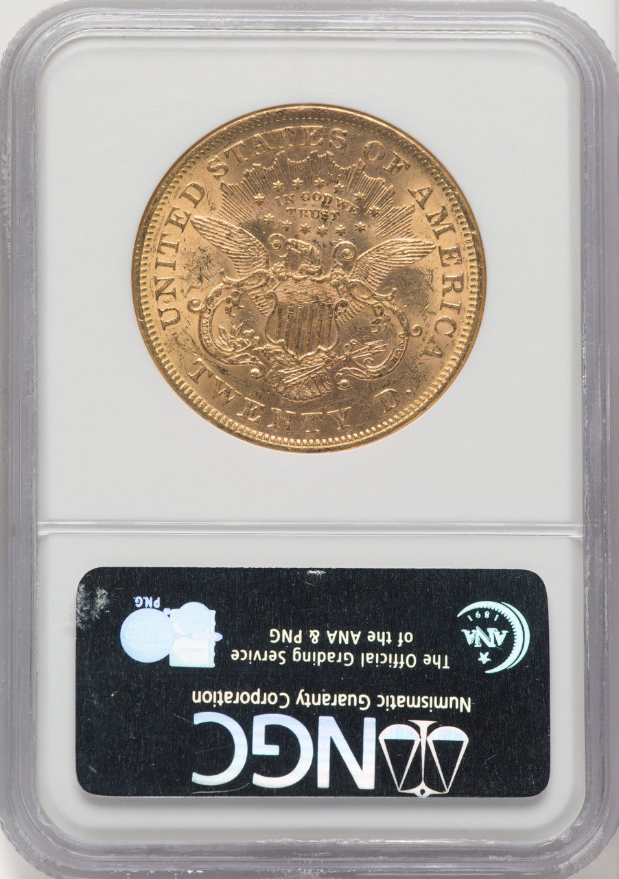 1875 $20 Liberty Double Eagle NGC MS61
