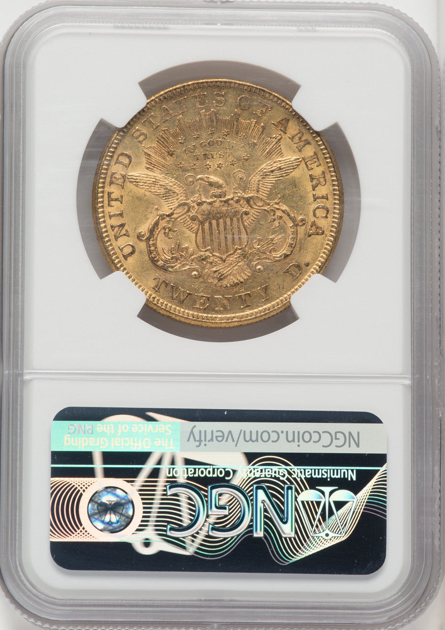1876 $20 Liberty Double Eagle NGC AU58 (766459003)