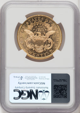 1876 $20 Liberty Double Eagle NGC MS60