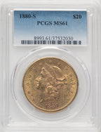 1880-S $20 Liberty Double Eagle PCGS MS61