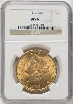 1895 $20 Liberty Double Eagle NGC MS61