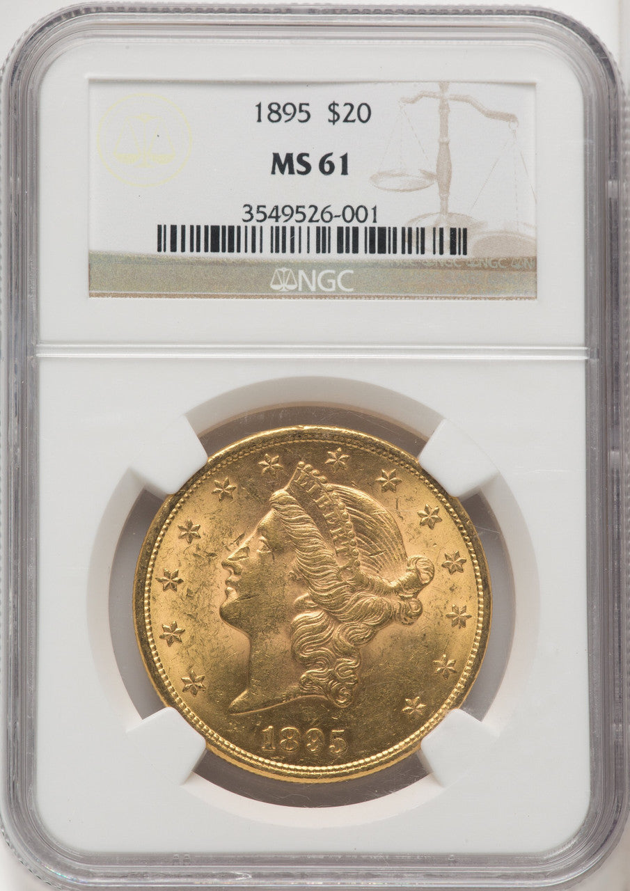 1895 $20 Liberty Double Eagle NGC MS61