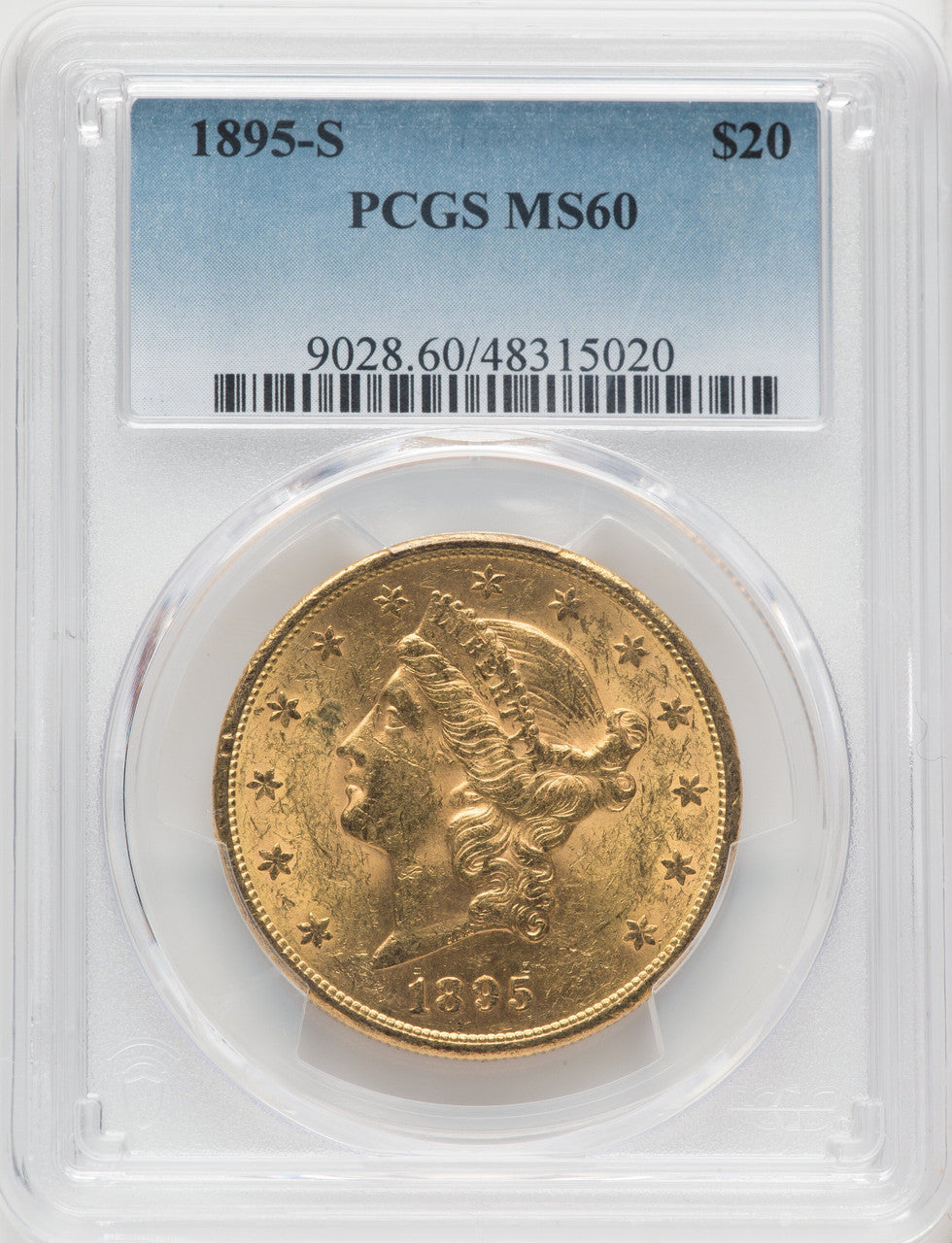1895-S $20 Liberty Double Eagle PCGS MS60