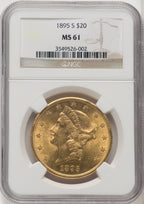1895-S $20 Liberty Double Eagle NGC MS61