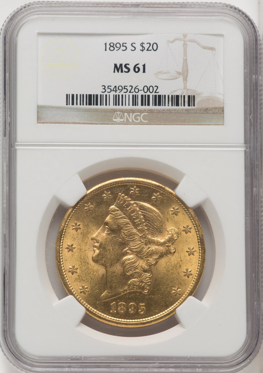 1895-S $20 Liberty Double Eagle NGC MS61
