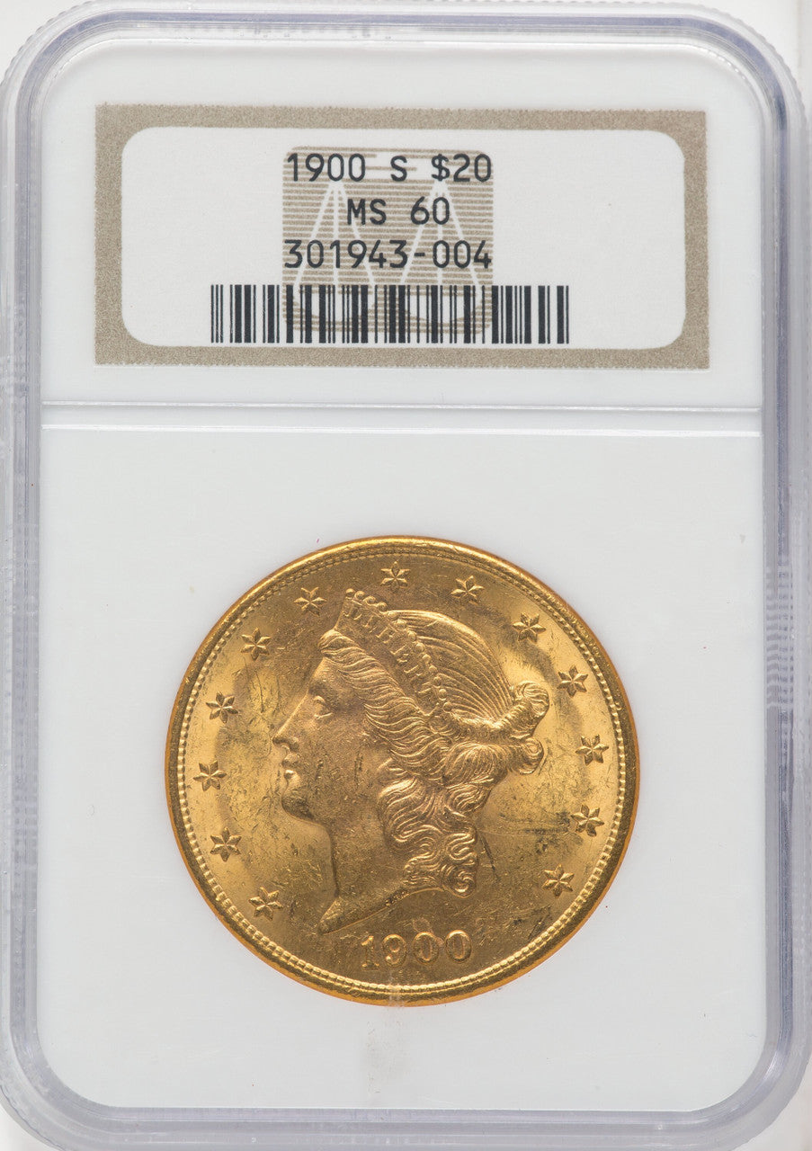 1900-S $20 Liberty Double Eagle NGC MS60
