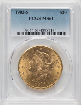 1903-S $20 Liberty Double Eagle PCGS MS61