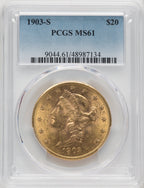 1903-S $20 Liberty Double Eagle PCGS MS61