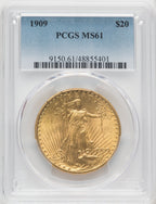 1909 $20 Saint-Gaudens Double Eagle PCGS MS61