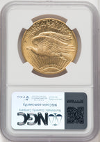 1915 $20 Saint-Gaudens Double Eagle NGC AU58