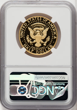 2014-W 50C Kennedy Gold 50th Anniversary Mike Castle Proof Kennedy Half Dollar NGC PF70