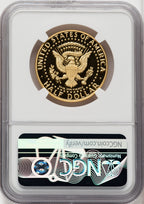 2014-W 50C Kennedy Gold 50th Anniversary Mike Castle Proof Kennedy Half Dollar NGC PF70