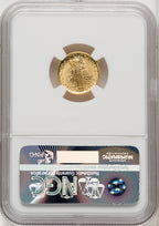 2016-W 10C Mercury Dime Gold 100th Anniversary First Strike Miles Standish NGC MS70