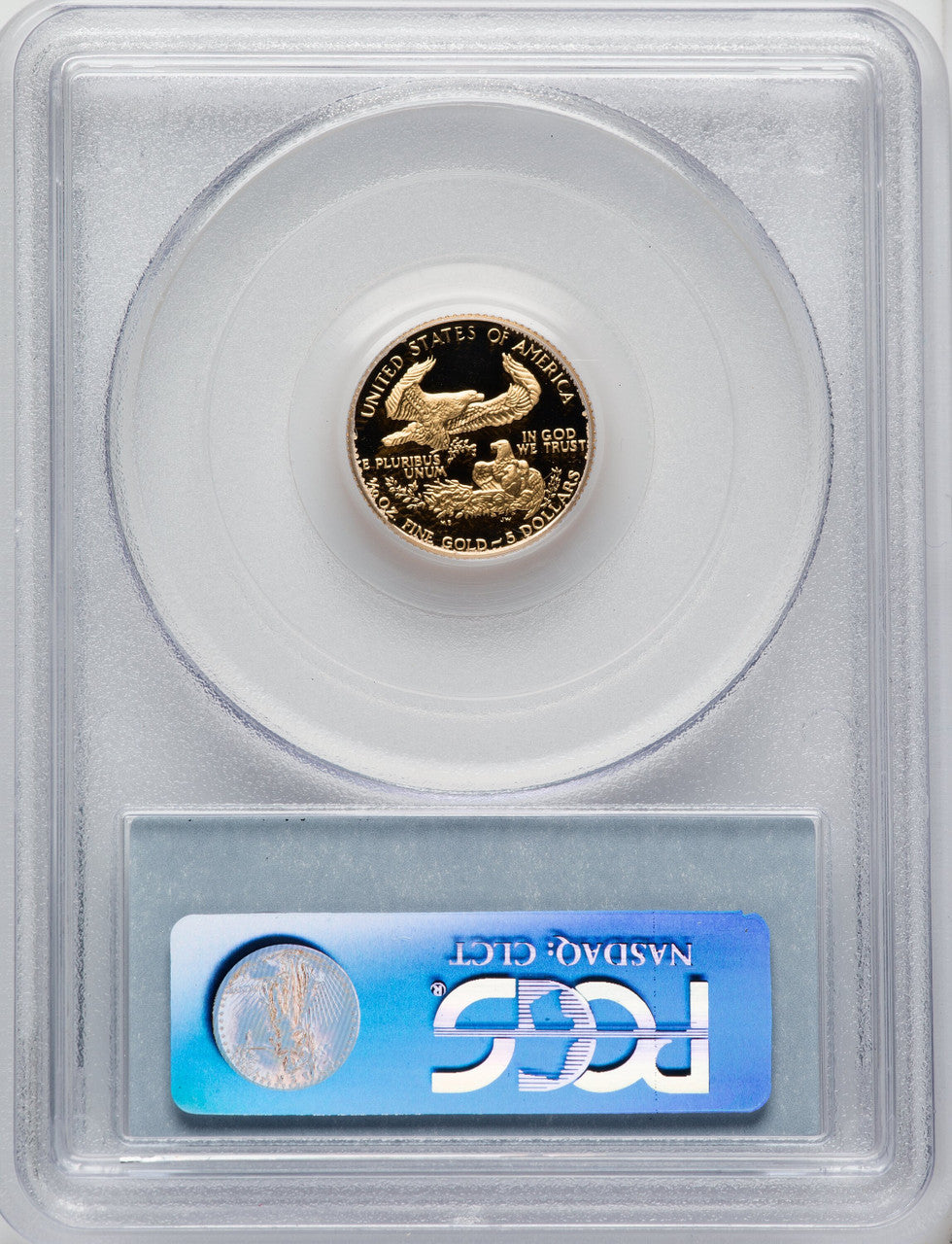 1989-P $5 Tenth-Ounce Gold Eagle Blue Gradient PCGS PR70